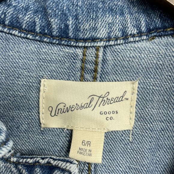 NEW Women's 6 Long Sleeve Utility Baggy Denim Jumpsuit - Universal Thread i1670 - Picture 7 of 9